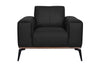 Kreska Genuine Leather Accent Chair