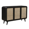 Floor Model CANE OVAL THREE DOOR CABINET