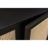 Floor Model CANE OVAL THREE DOOR CABINET