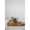 Stoneware Mug with Saucer - Set of 2