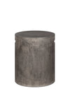 Concrete Round Side Table With Handle - Dark Grey