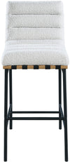 MARU BOUCLE FABRIC COUNTER STOOL - CREAM