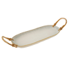 Rattan Wrapped Ceramic Platter S