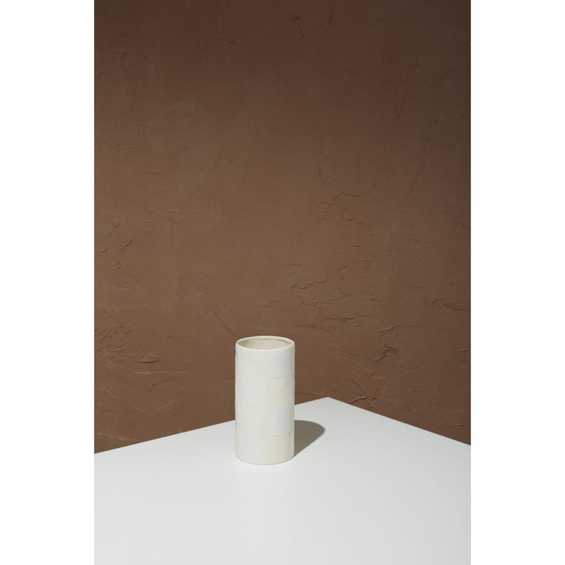 Checkerboard Vase - WHITE