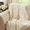 Diamond Embellished Throw Ivory