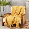 Woven Stripe Throw Mustard