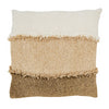 Color Band Fringe Pillow Black/Natural