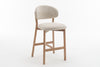 Luna Natural Oak Counter Stool - Beige