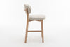 Luna Natural Oak Counter Stool - Beige