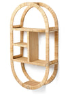 WALL SHELF ARCH RATTAN NATURAL