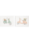 PRT/PPR 2/ASST MOPED SGE/PNK (Set of two)