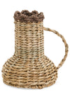 VASE SMALL PAPER & GRASS NATURAL-CHOCOLATE BROWN