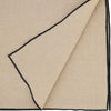 Stonewashed Stitched Edge Table Runner - Black/Natural