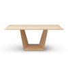 Sally Wooden Base with Matt Finish Marble Foil Top Dining Table