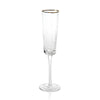 Aperitivo Triangular Glass Clear w/ Gold Rim
