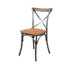 Metal Crossback Chair with Seat Cushion