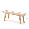 Colton Dining Bench w/ Brass