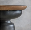 Kana Mango Wooden Side Table with Metal Legs