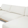 Unio Solid Oak Wood and Fabric Sectional - Mellow Ivory