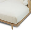 Unio Solid Oak Wood and Fabric Sectional - Mellow Ivory