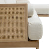 Unio Solid Oak Wood and Fabric Sectional - Mellow Ivory