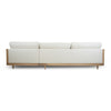 Unio Solid Oak Wood and Fabric Sectional - Mellow Ivory