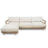 Unio Solid Oak Wood and Fabric Sectional - Mellow Ivory