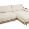 Unio Solid Oak Wood and Fabric Sectional - Mellow Ivory