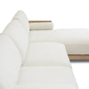 Unio Solid Oak Wood and Fabric Sectional - Mellow Ivory