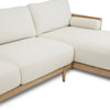 Unio Solid Oak Wood and Fabric Sectional - Mellow Ivory