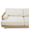 Unio Solid Oak Wood and Fabric Sectional - Mellow Ivory