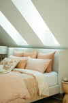 Lina Linen Queen Duvet Set, Peony
