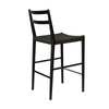 Jakarta Counter Stool with Back - Black/Black Woven Seat
