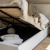Julia King Storage Bed - Cream