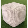 Kimono Pouf - Ivory/Grey