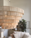 Marimba Natural Cane 6 Tier Chandelier