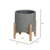 Patio Round Standing Pot - Grey Stone