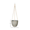 Classic Medium Hanging Pot - Cement Grey