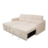 Pandina Premium Fabric Sleeper Sectional - Abby Flax