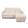Pandina Premium Fabric Sleeper Sectional - Abby Flax