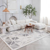 Valencia White Geometric Modern Area Rug – 5' x 8'