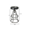 Bowie Stool - Black Leather