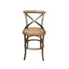Cross Back Fixed Counter Stool - Sundried