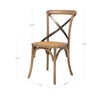 Cross Back Chair w/ Rattan Seat - Sundried