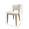 Luella Dining Chair - Sandy Beige/Cool Brown Legs