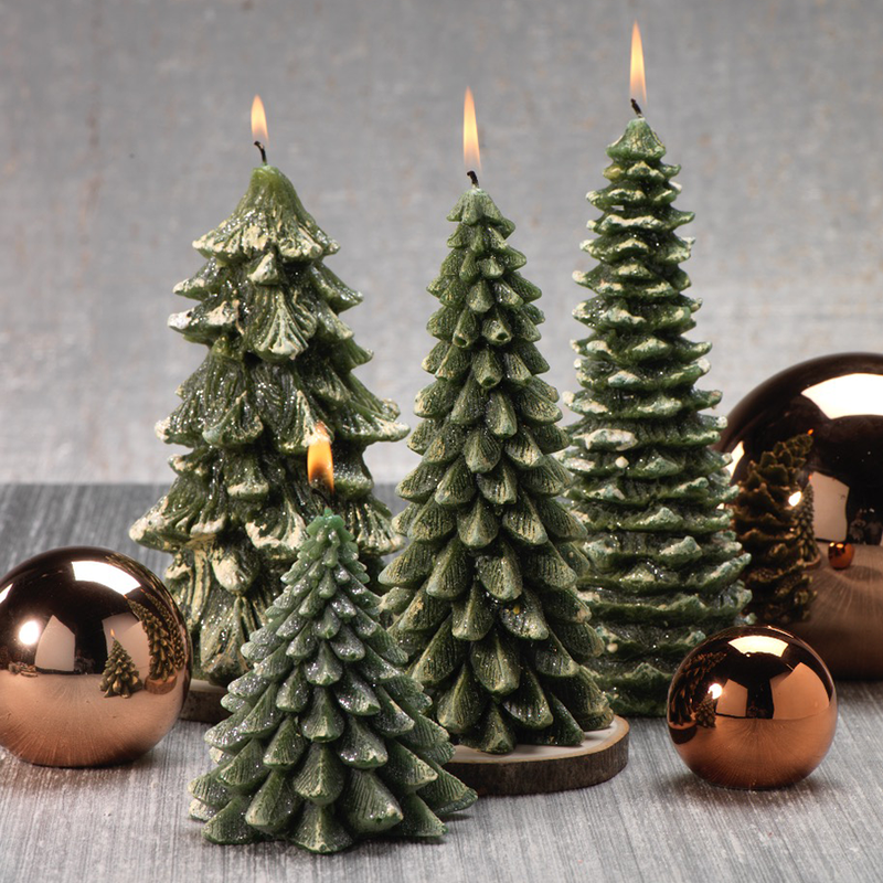 Winter Pine Tree Candle