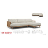 Unio Solid Oak Wood and Fabric Sectional - Mellow Ivory