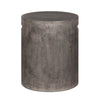 Concrete Round Side Table With Handle - Dark Grey