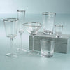 Aperitivo Triangular Double Old Fashioned Glass - Clear with Platinum Rim