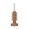 Stoneware Taper Holder w/ Handles, Sand Finish
